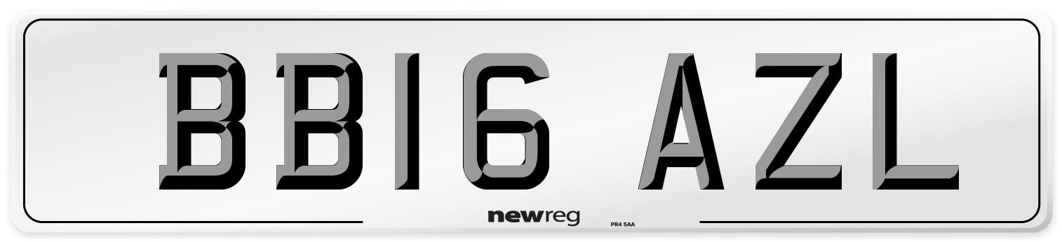 BB16 AZL Number Plate from New Reg